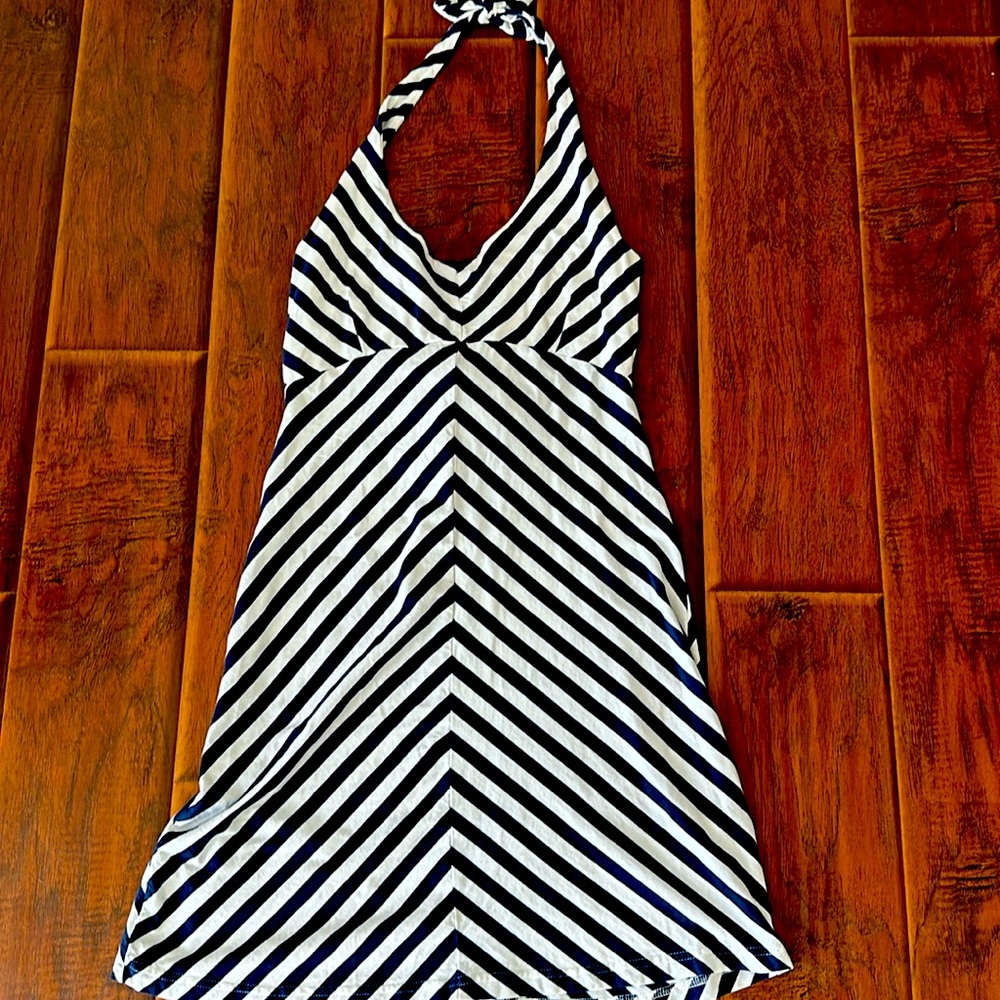 Synergy nautical blue and white striped dress